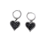 Same Crystal Diamond Heart Clip-On Earrings