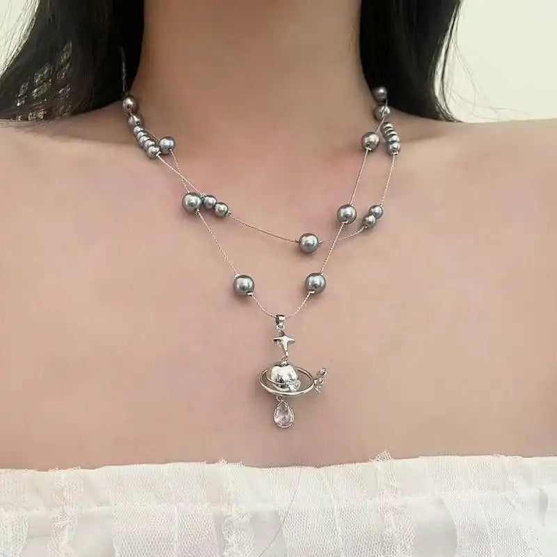 Saturn Pendant Necklace