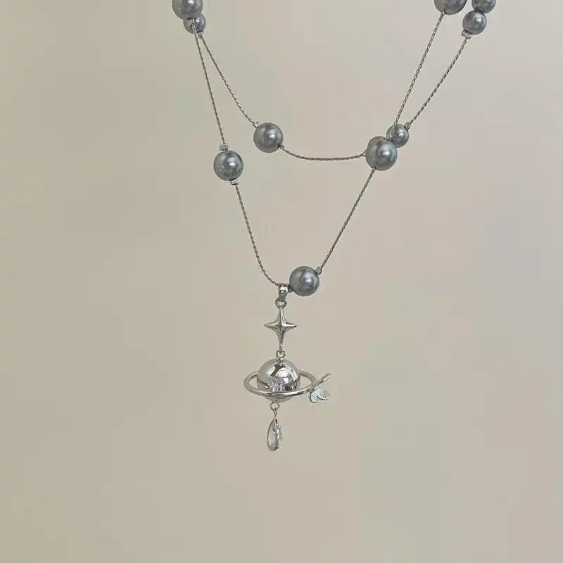 Saturn Pendant Necklace