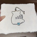 Sea Blue Square Crystal Adjustable Bracelet