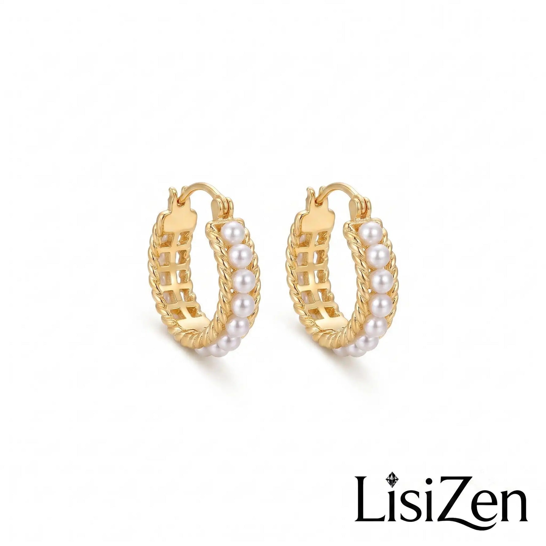 Seed Pearl Hoop Earrings