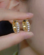 Seed Pearl Hoop Earrings