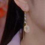 Sensation Tassel Crystals Drop Earrings