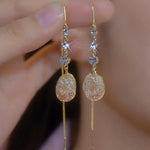 Sensation Tassel Crystals Drop Earrings
