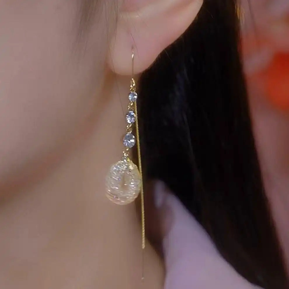 Sensation Tassel Crystals Drop Earrings