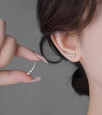 Seven Stars Crystal Silver-Tone Accents Stud Earrings