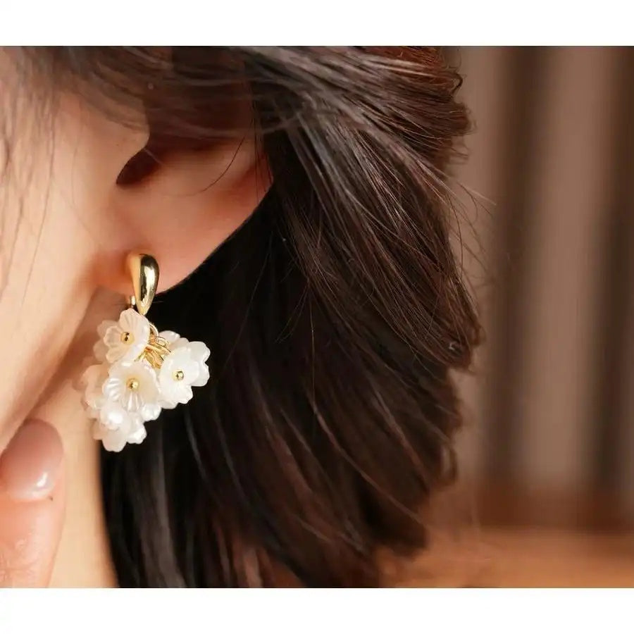Shell Flower Two-Way Wear for Earrings