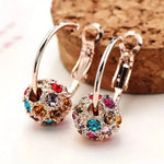 Shining Ball Circle Lucky Star Stud Earrings