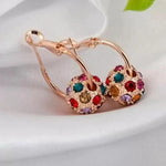 Shining Ball Circle Lucky Star Stud Earrings