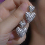 Short Water Heart Gentle Random Stud Earrings