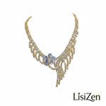 Silver Crystal Bridal Necklace