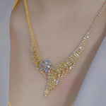 Silver Crystal Bridal Necklace