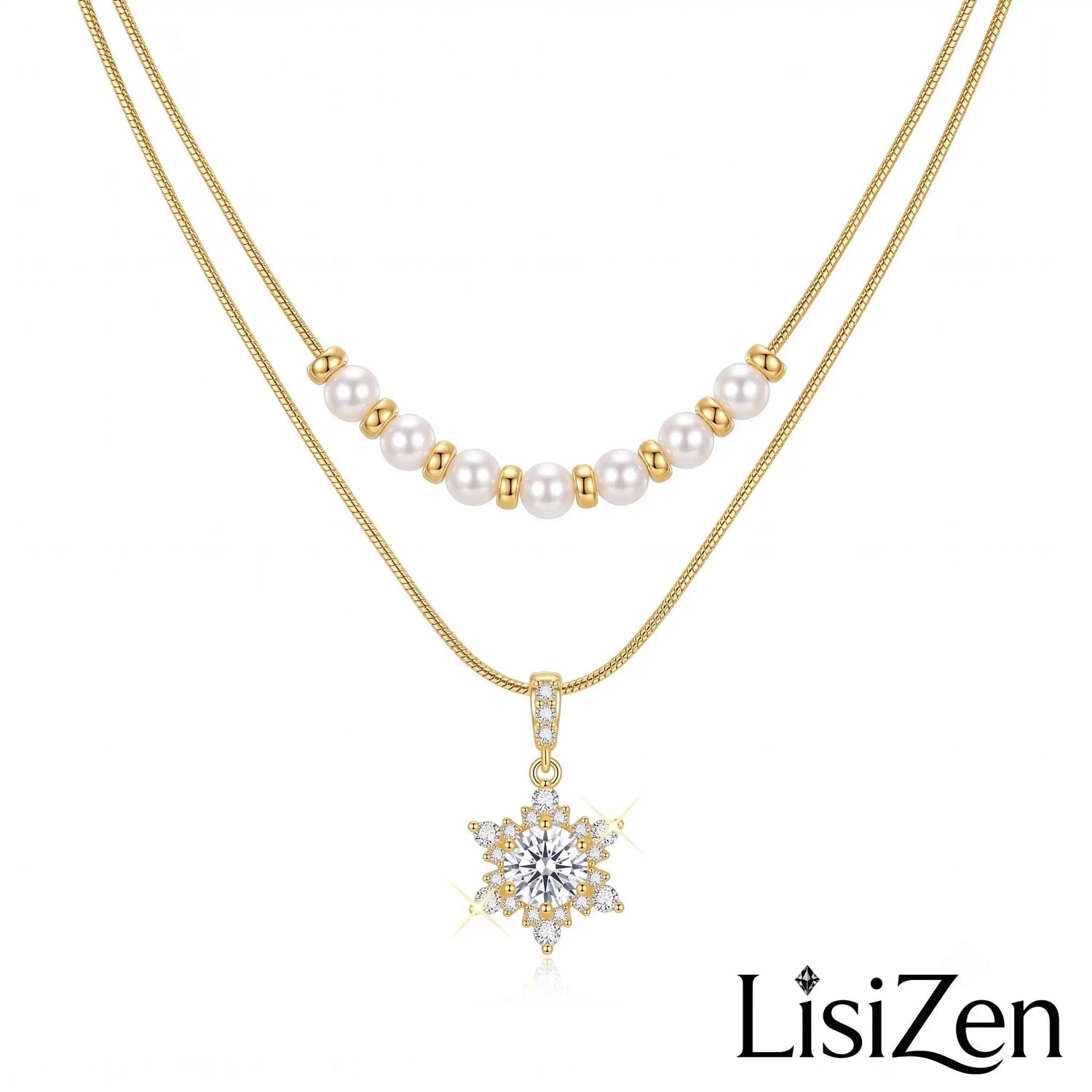 Silver Double-Layer Star Necklace