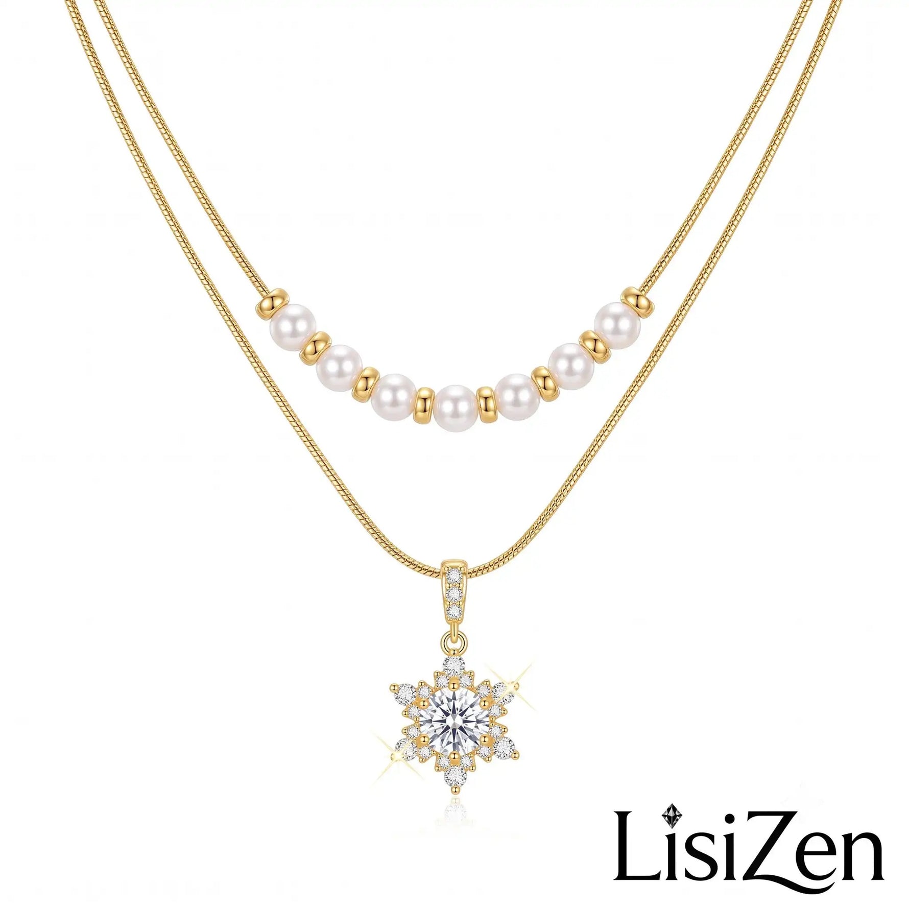 Silver Double-Layer Star Necklace