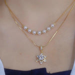 Silver Double-Layer Star Necklace