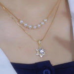 Silver Double-Layer Star Necklace