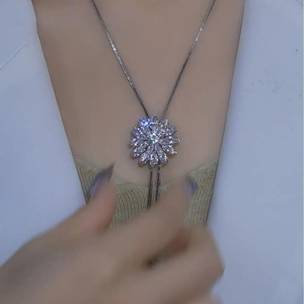 Silver Fireworks Necklace