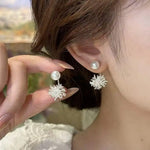 Silver Fireworks Pearl Multi-Wear Earrings