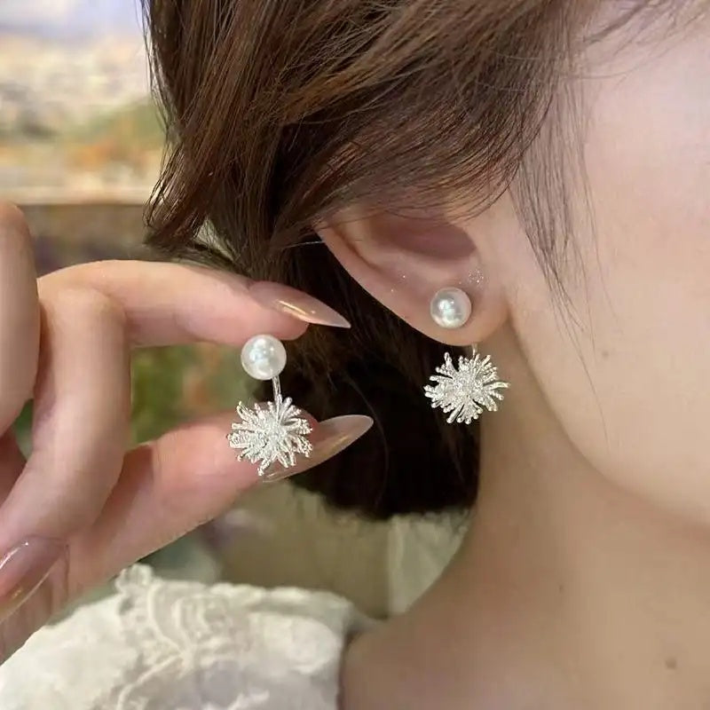 Silver Fireworks Pearl Multi-Wear Earrings