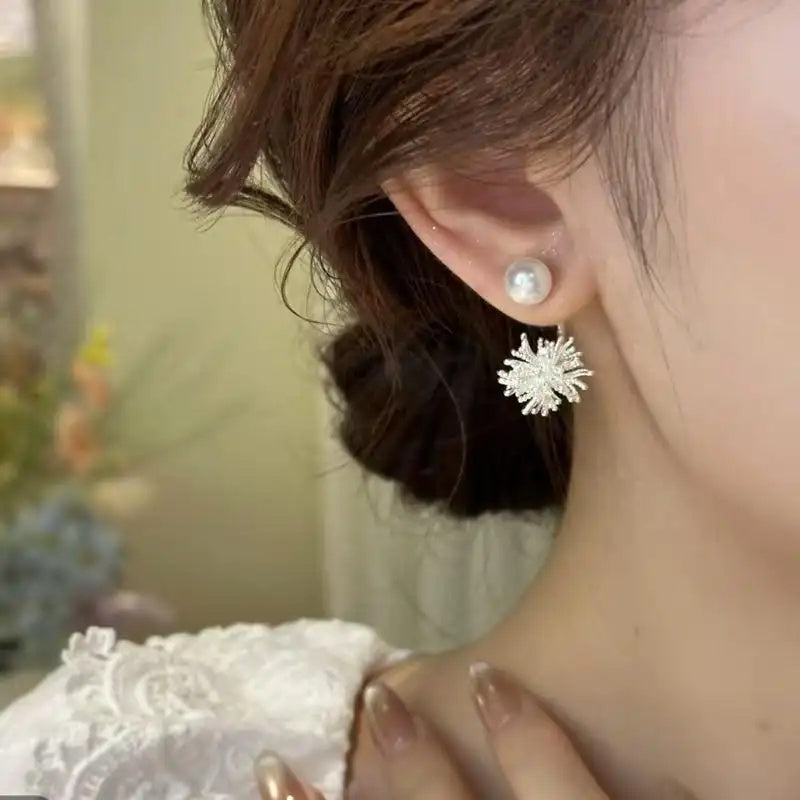 Silver Fireworks Pearl Multi-Wear Earrings