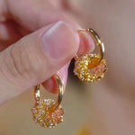 Slim Waist Circle Clips Drop Earrings