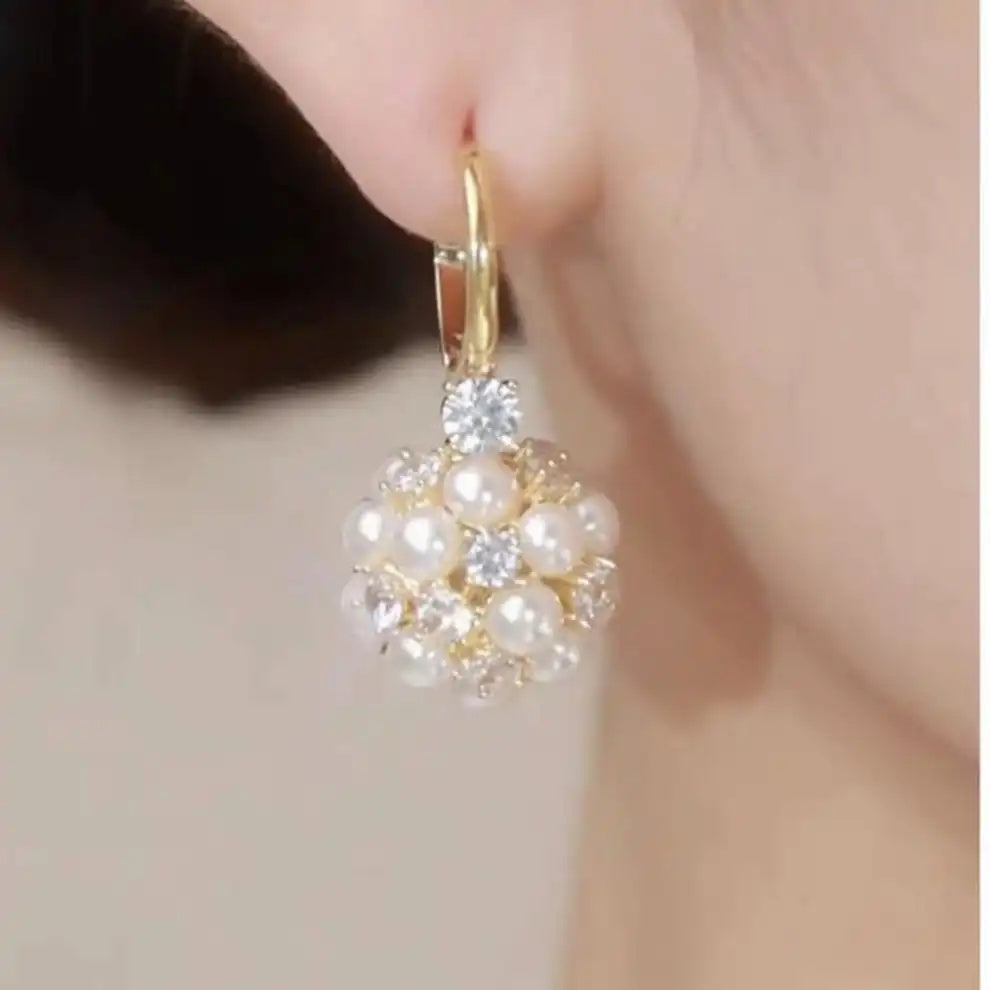Small Accessory Crystal Accents Hoop Earrings