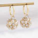 Small Accessory Crystal Accents Hoop Earrings