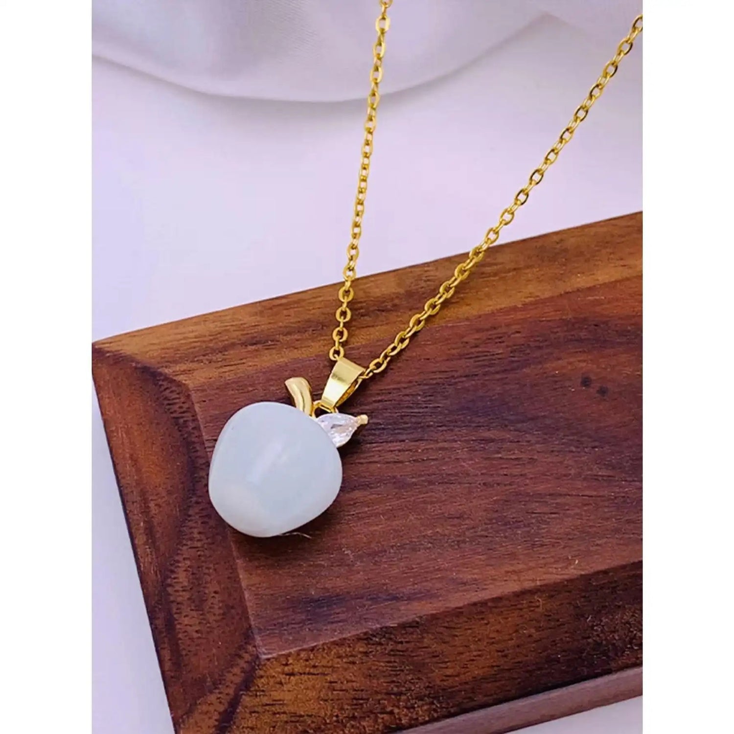 Small Apple Pendant Necklace