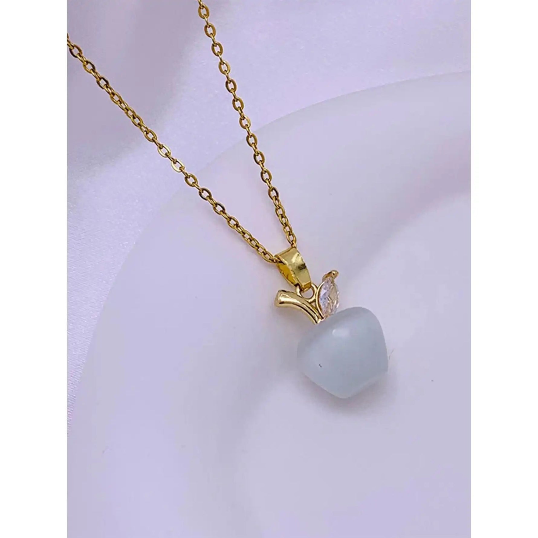 Small Apple Pendant Necklace