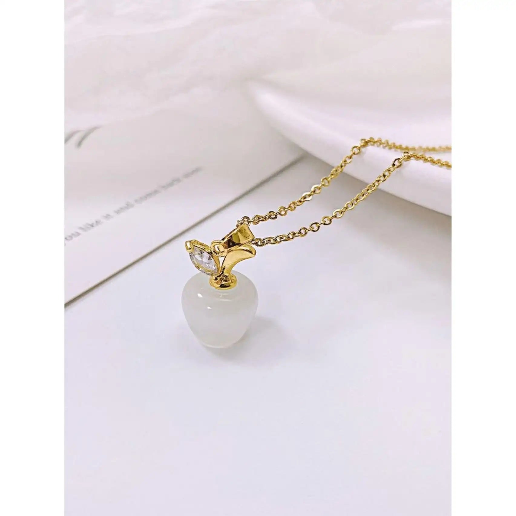 Small Apple Pendant Necklace