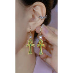 Small Cross Religious Earrings