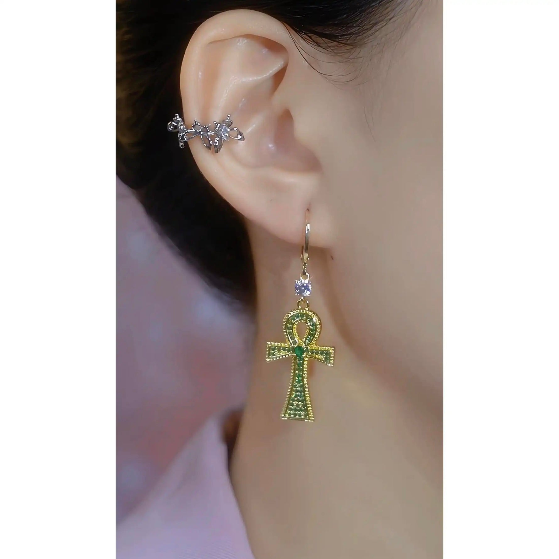 Small Cross Religious Earrings