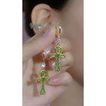 Small Cross Religious Earrings