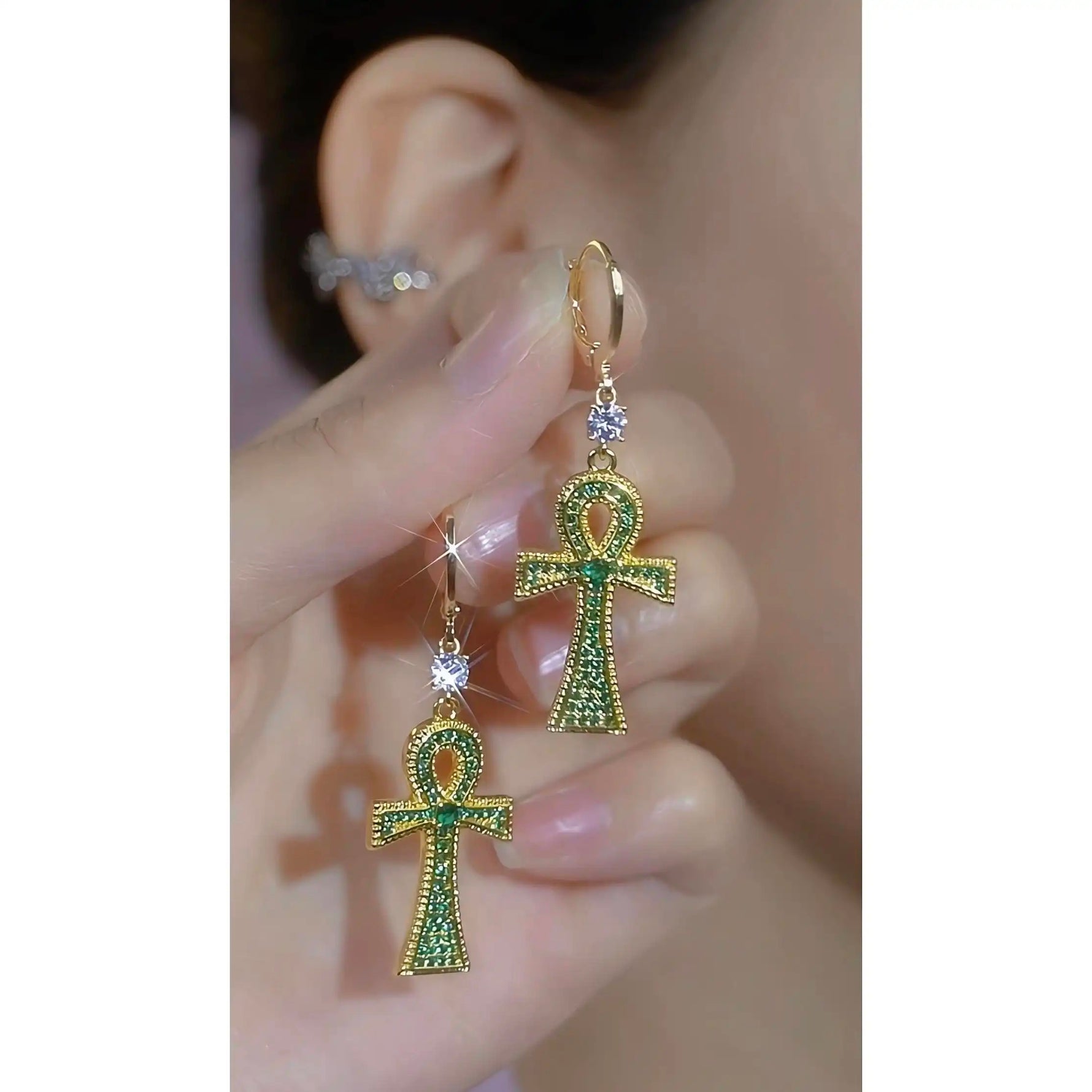 Small Cross Religious Earrings