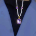 Small Sense Pearl Trend Violet Necklace