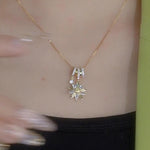 Snowflake Crystal Pendant Necklace