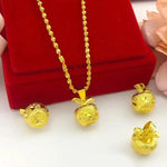 Solid Apple Pendant Necklace