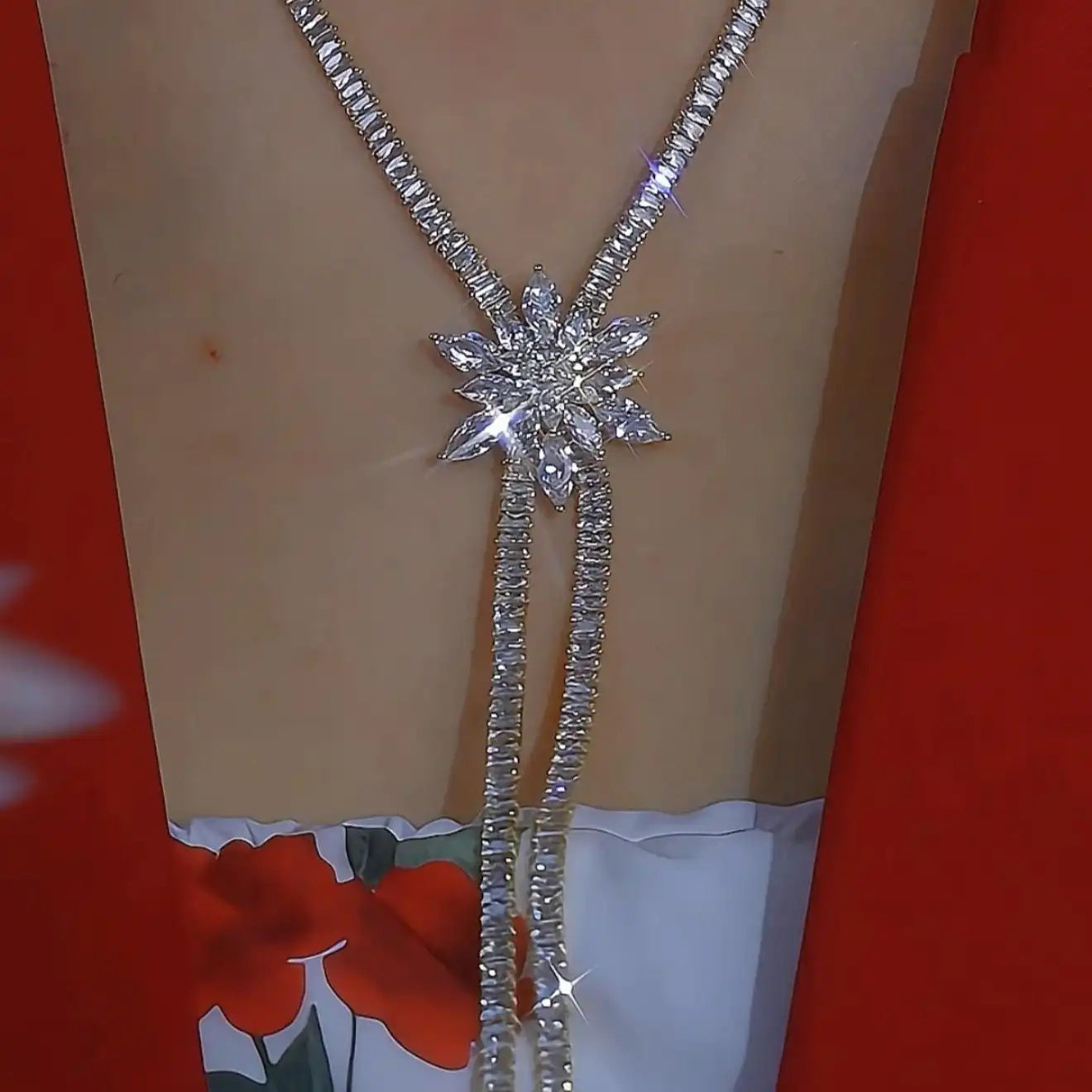 Sparkle Micro Light Bling Square Necklace