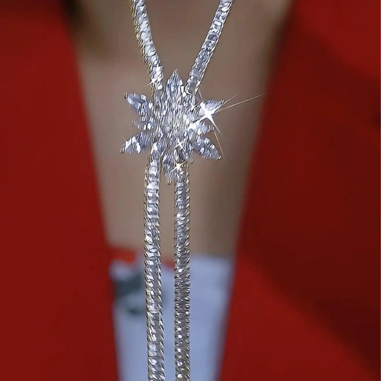 Sparkle Micro Light Bling Square Necklace