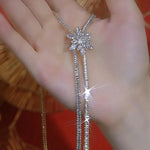 Sparkle Micro Light Bling Square Necklace
