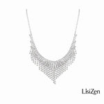 Sparkly Crystal Tassel Necklace