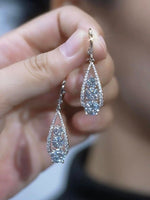 Sparkly Crystal Teardrop Drop Earrings
