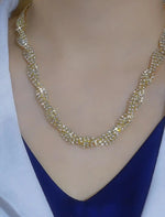 Sparkly Crystal Twist Necklace Set