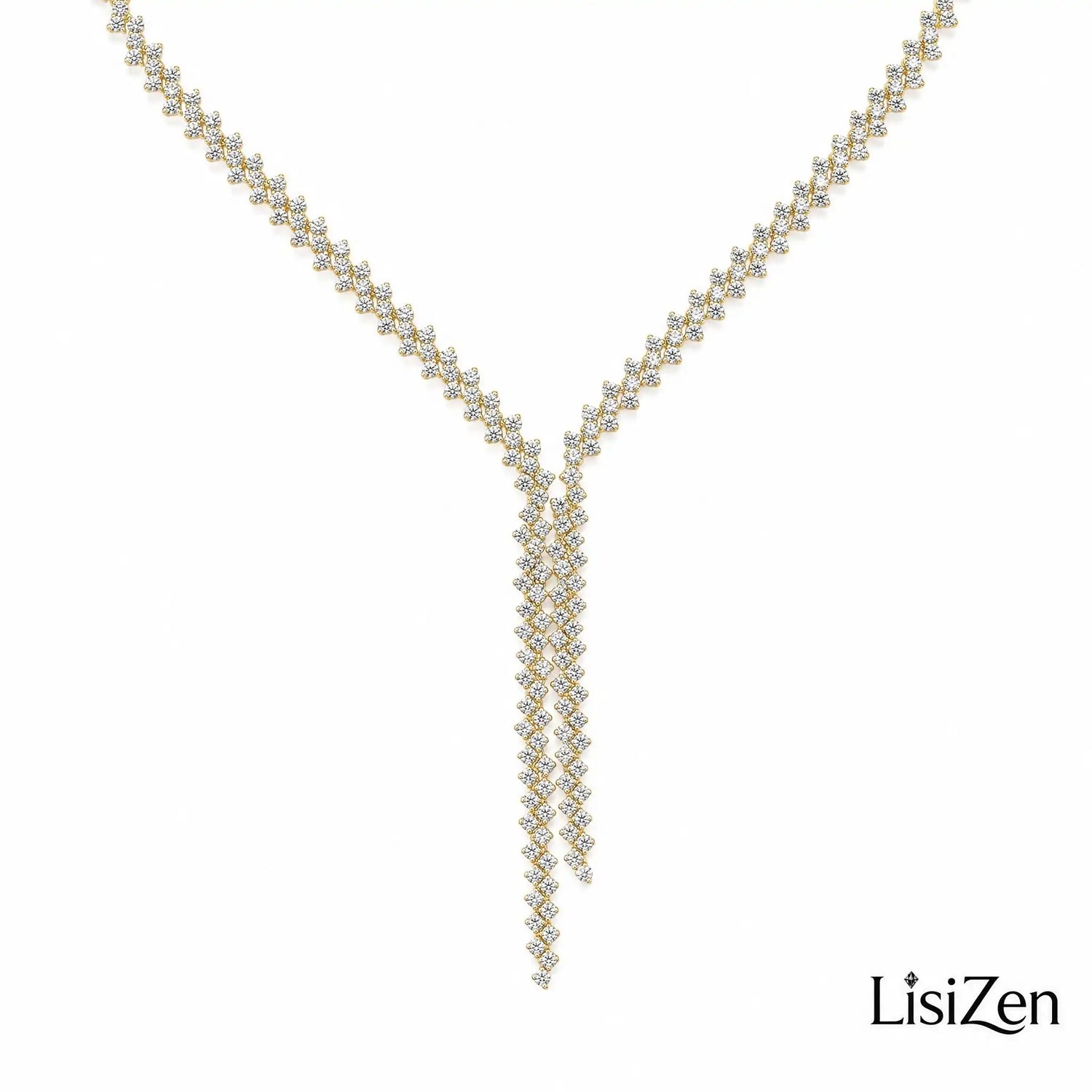 Sparkly Geometric Line Necklace