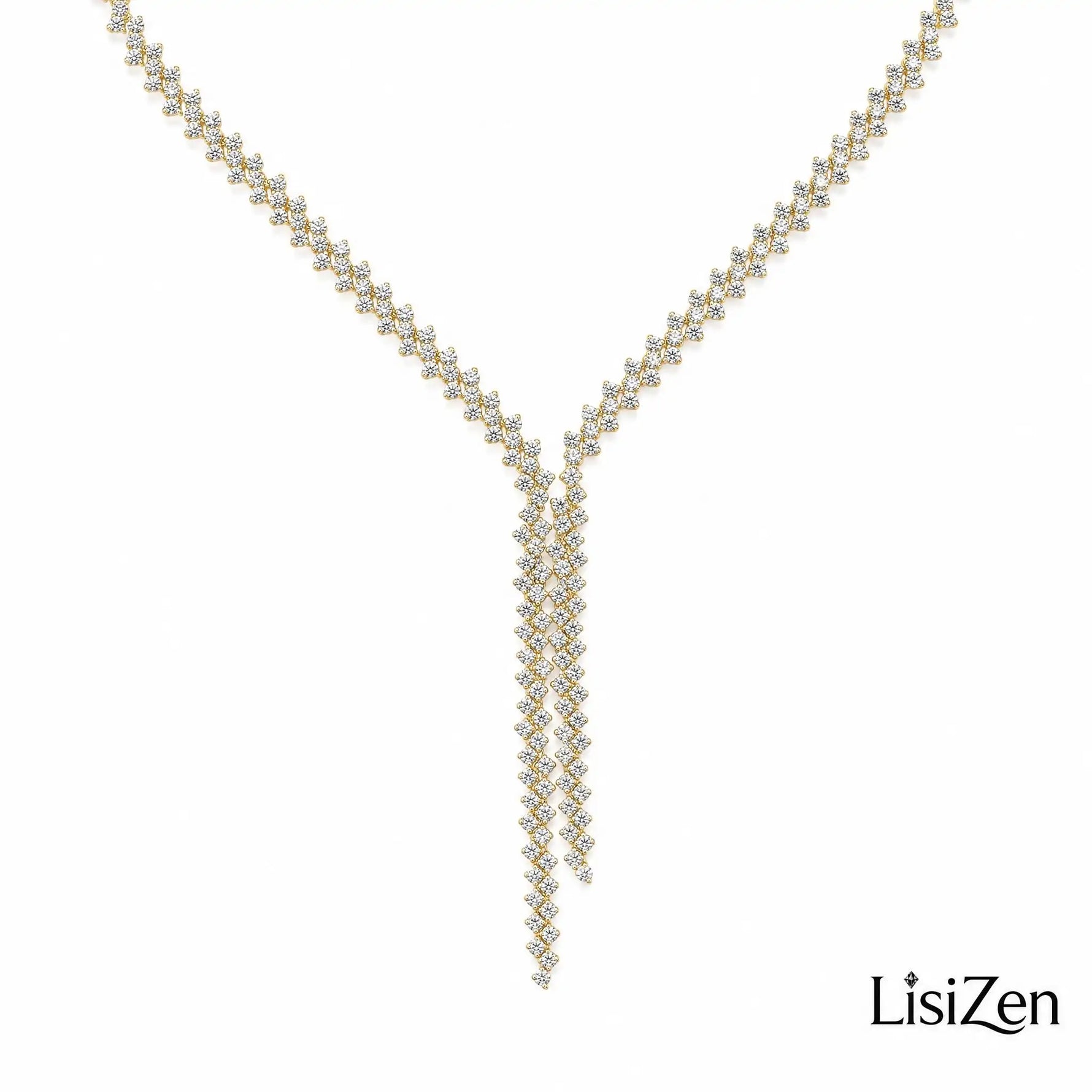 Sparkly Geometric Line Necklace