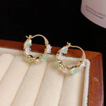 Spring Crystal Heart Ear Cuffs