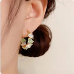 Spring Crystal Heart Earrings