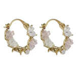 Spring Crystal Heart Earrings