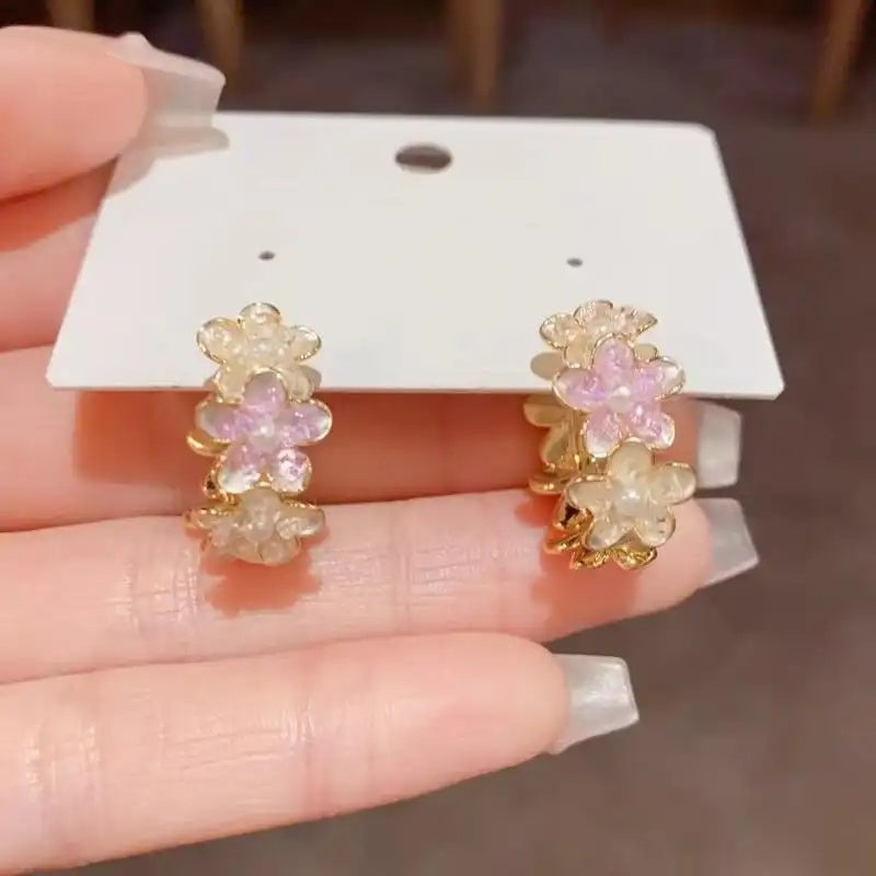 Spring Double-Sided Flower Earrings