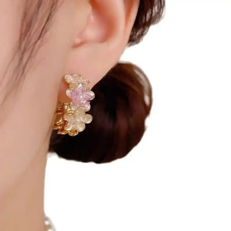 Spring Double-Sided Flower Earrings